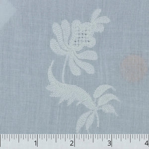 White Flowered & Sprigged Cotton Muslin  - $25.00 yd. - Burnley & Trowbridge Co.