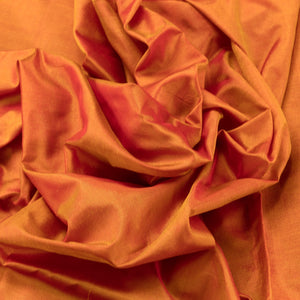 Rust & Yellow Changeable Silk Lutestring drape - $20.00 yd. - Burnley & Trowbridge Co.