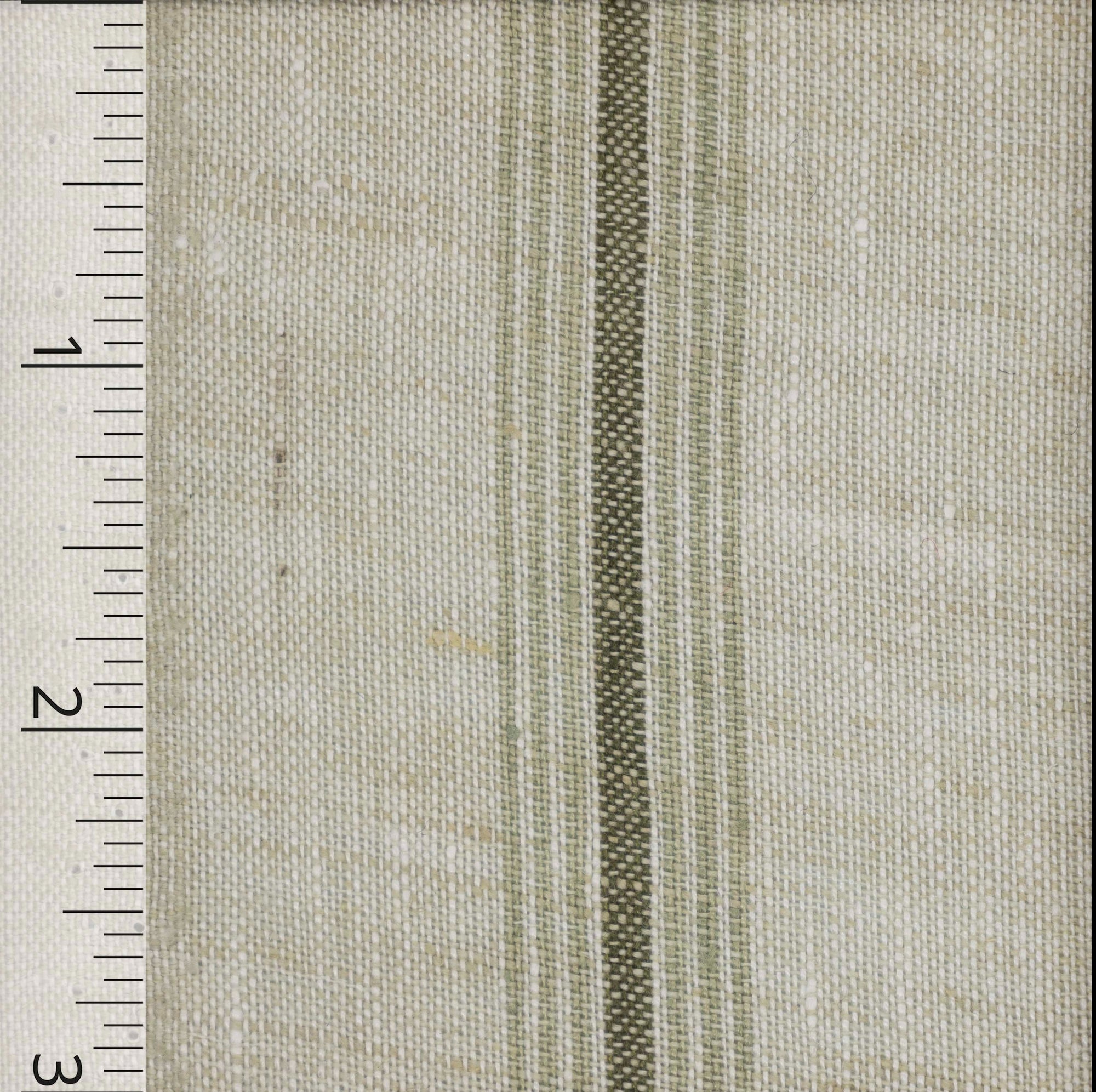 Olive Striped Sage Green Linen - $14.00 yd. - Burnley & Trowbridge Co.
