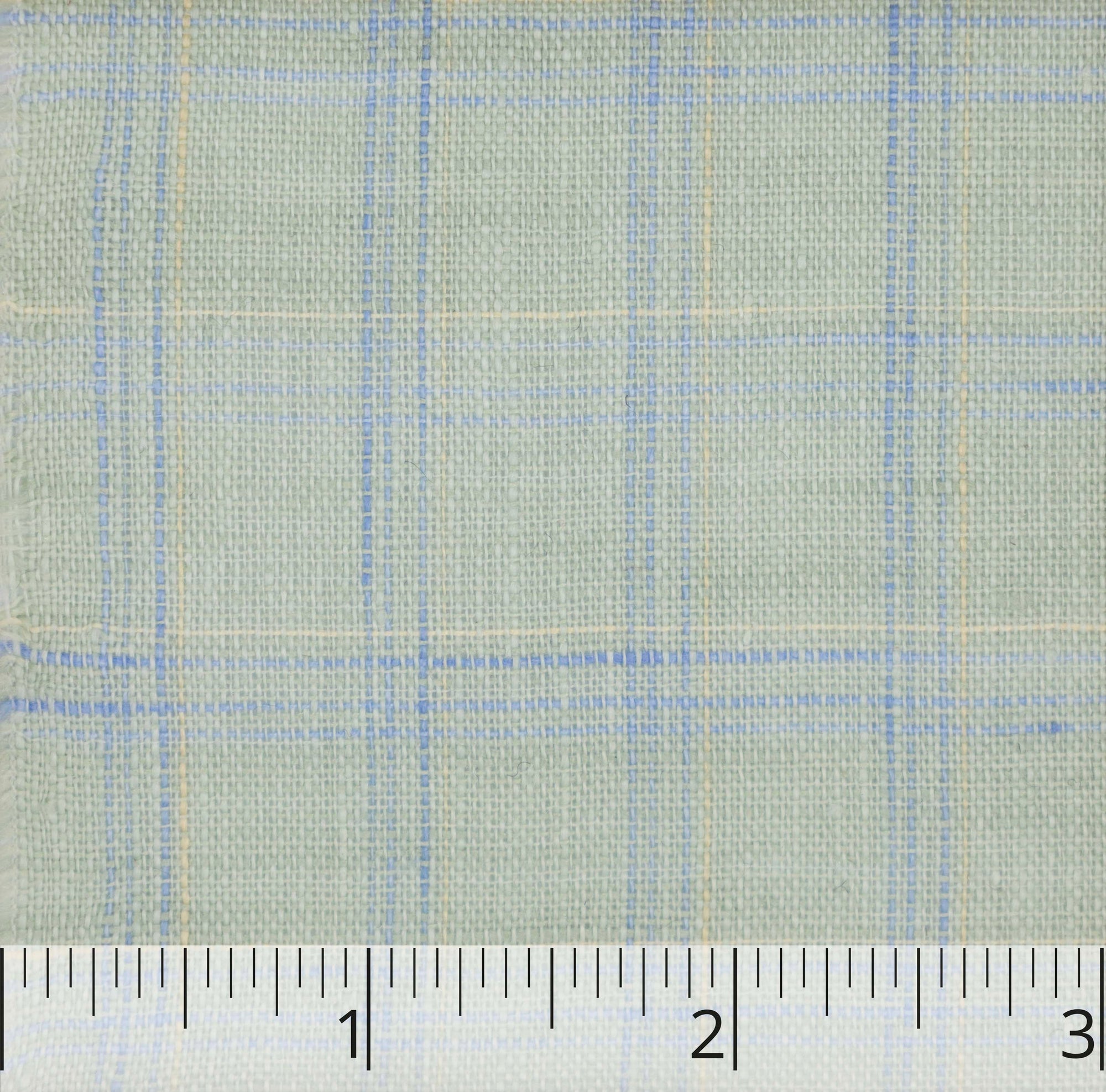 7755 Saxon Green, Blue & Pale Yellow Plaid Linen - $14.00 yd. - Burnley & Trowbridge Co.