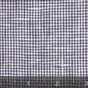 Navy & Ivory Houndstooth Linen - $14.00 yd. - Burnley & Trowbridge Co.