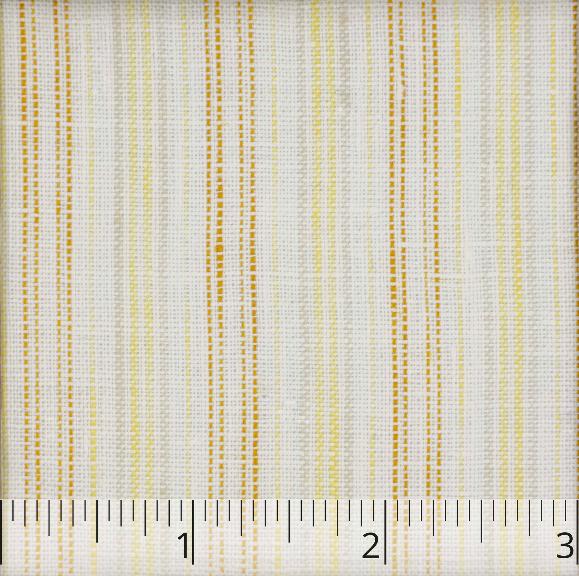 Off White, Dark Gold, & Yellow Striped Linen - $14.00 yd. - Burnley & Trowbridge Co.