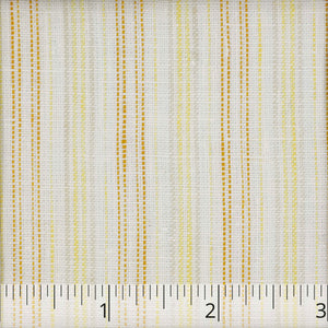 Off White, Dark Gold, & Yellow Striped Linen - $14.00 yd. - Burnley & Trowbridge Co.