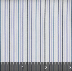 Pale Blue, Grey, & White Striped Cotton & Silk Sousae - $17.00 yd. - Burnley & Trowbridge Co.