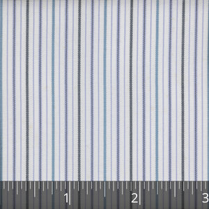 Pale Blue, Grey, & White Striped Cotton & Silk Sousae - $17.00 yd. - Burnley & Trowbridge Co.